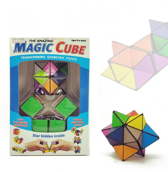 2 in 1 Infinity Cube Transforming Geometric Puzzle 3D Assembly Fidget Stress Anxiety Relief Magic Puzzle Cubes