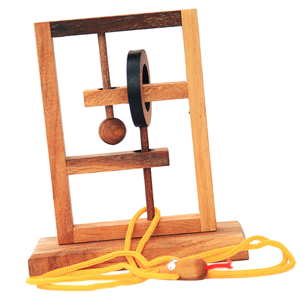 wholesale Three-dimensional Space Solution Rope Wood Brain Teaser Puzzles for Kids Adult IQ Mind Toys