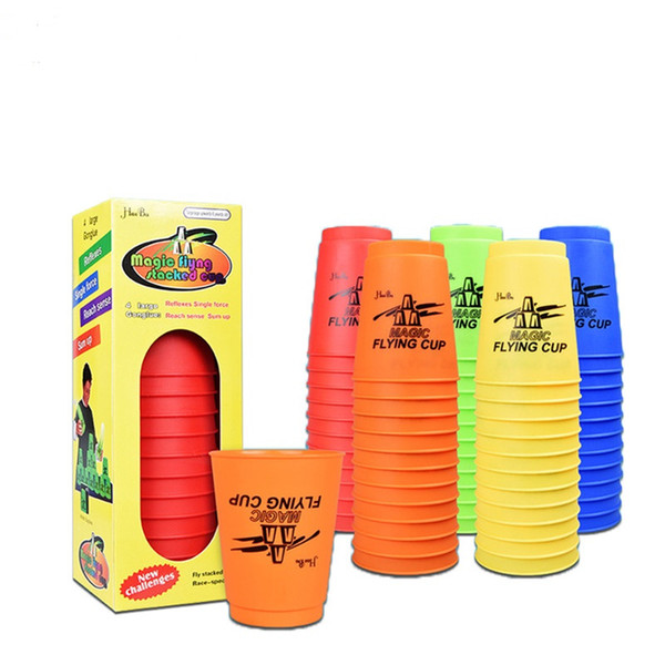 12Pcs/Set Speed Cups With Puzzle Game Hand Speed Training Game Kids Gift Funny Indoor Game Hand Lever Sports Special Stacks Toys