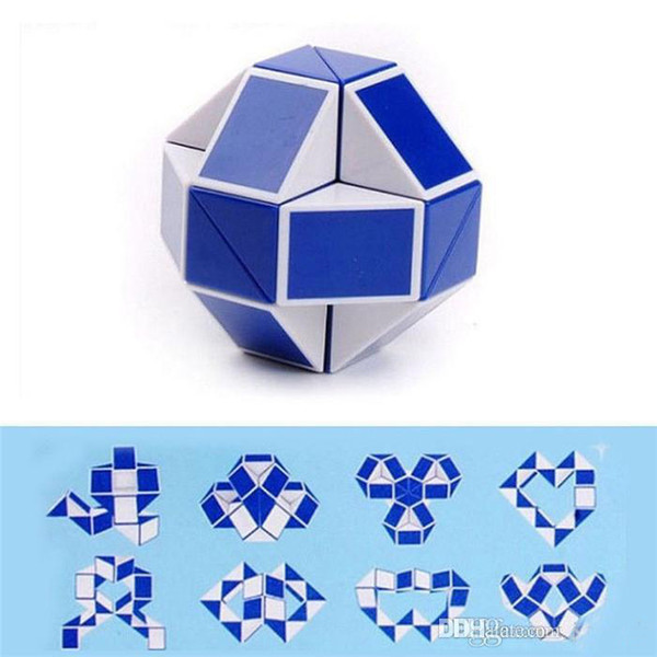 Creative Magic Snake Shape Toy Game 3d Cube Puzzle Twist Puzzle Toy Gift Random Intelligence Toys Educational Puzzle Magic b936