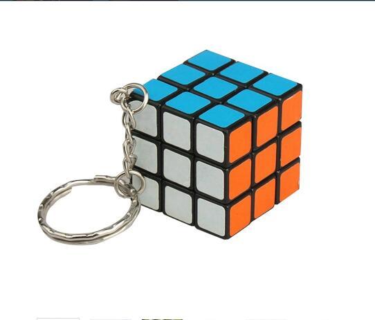 3*3*3CM Min Puzzle magic Cube Key keychain Cube phone Pendant Intelligence game toy for Men Women fancy gift