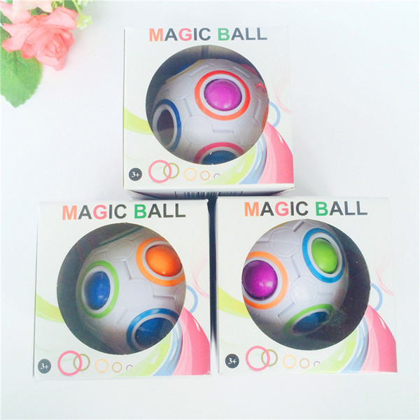 Rainbow Ball Magic Cube Speed Football Fun Creative Spherical Puzzles Kids Educational Learning Toy game for Children Adult Gifts