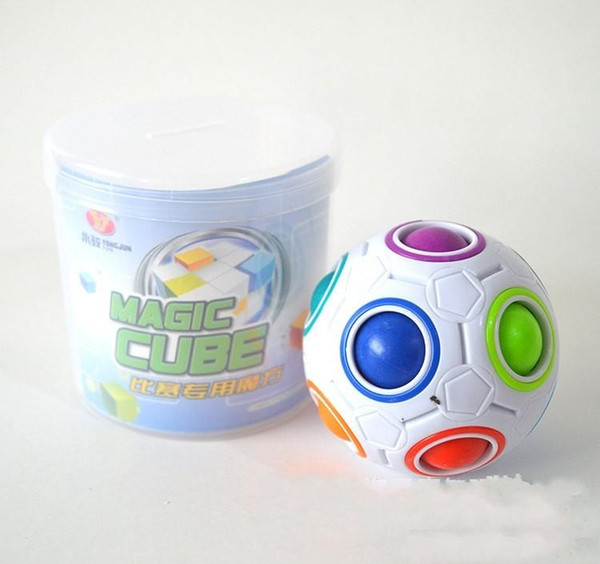 7 5mz Spherical Cubes Rainbow Ball Football Magic Speed Cube Puzzle Children Educational Toys GMF For Baby Kids Funny Toy Gifts