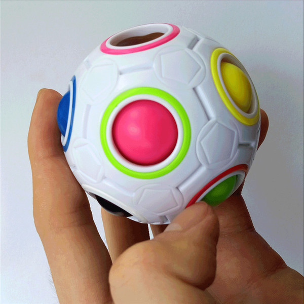 Rainbow Ball Magic Fidget Cube Speed Football Fun Creative Spherical Puzzles Kids Educational Learning Toys games for Children Gifts Newest