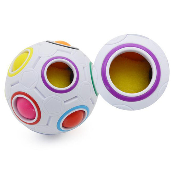 Childrens' Fun Creative Spherical Magic Cube Speed Rainbow Ball Football Puzzles Kids Educational Learning Toys Children Gifts Magic Cube