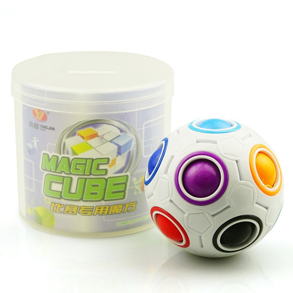 Rainbow Ball Magic Fidget Cube Speed Football Fun Creative Spherical Puzzles Kids Educational Learning Toys games for Children Adult Gifts