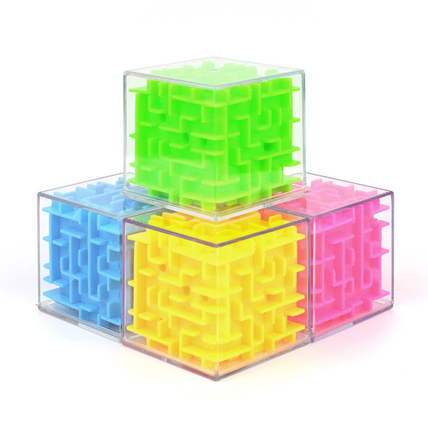 Mini 3D Labyrinth Ball Intelligence Magic cube Balance Brain Teaser Learning Toys Education Toys For Children Free Shipping B0225