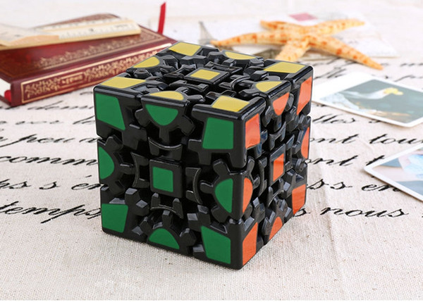 Wholesale 3D Cube Puzzle Magic Cube 3 x 3 x 3 Gears Rotate Puzzle Sticker Adults Child\'s Educational Toy Cube DHL free shipping