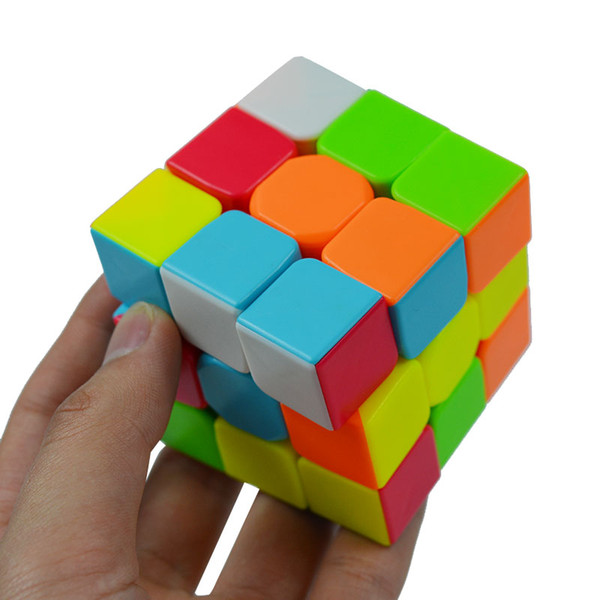 Colorful 3x3x3 Three Layers Magic Cube Profissional Competition Speed Cubo Non Stickers Puzzle Magic Cube Cool Toy Boy