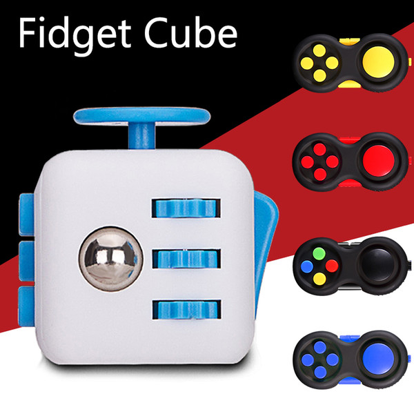 Fidget Cube Squeeze Fun Stress Reliever Gifts Relieves Anti Stress Juguet For Adults Children Figet Handle Cube Desk Spin Toys