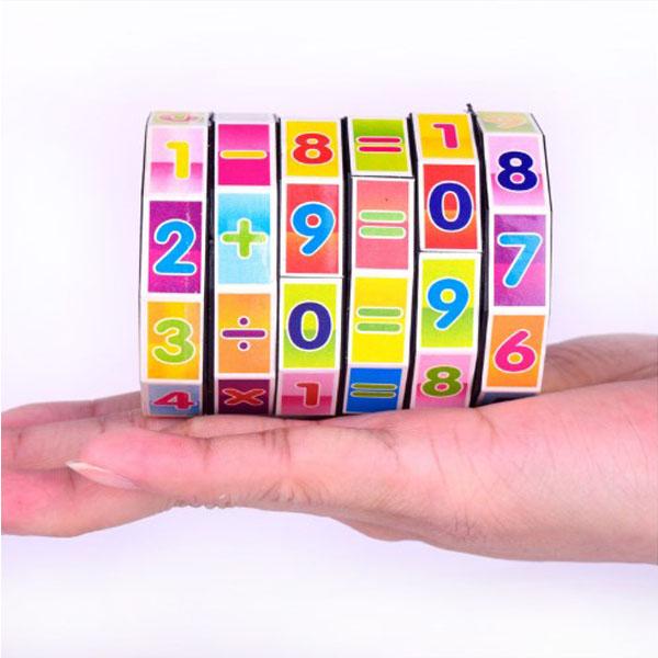 Plastic Magic Digital Cube Mathematics Digital Numbers Puzzle Game Educational Intellectual Development Learning Kids Toy Best Gift