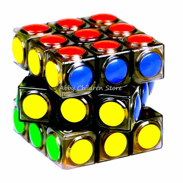 Brand New YJ Transparent Magic Cube 3x3x3 Speed Puzzle Cube Game Dot Shape Cubos Magicos Professional Puzzle Game Toys Gifts