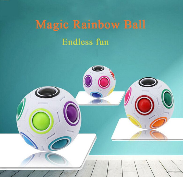 Rainbow Ball Magic Cube Speed Football Fun Creative Spherical Puzzles Kids Educational Learning Toy game for Children Adult Gifts