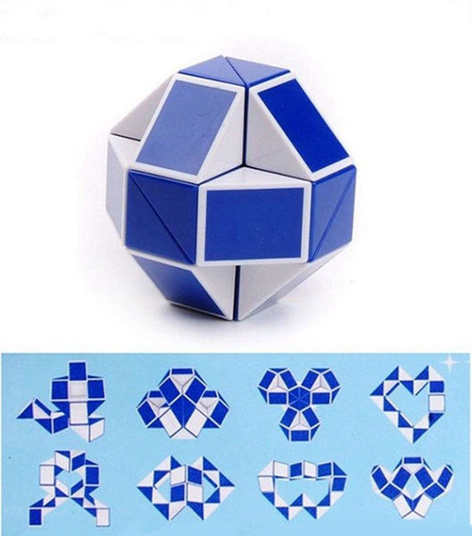 Magic Snake Shape Toy Creative Ruler Game 3D Cube Puzzle Twist Puzzle Educational Toy Gift 4colors