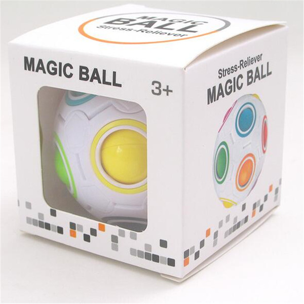 Decompression Rainbow Ball Magic Cube Speed Football Fun Creative Spherical Puzzle Kids Educational Learning Toy Game Children Adult Gift