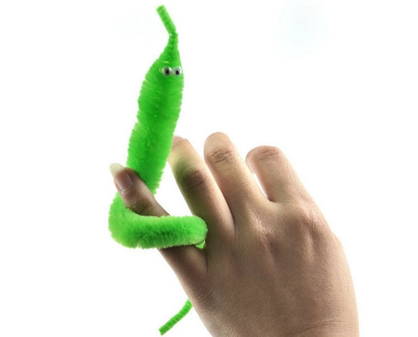 Magic Tricks Toys Plush Mr.Fuzzy Magic Wiggle Worm Twisty Worm Stuffed Animals Toy For Kids Gifts 21cm