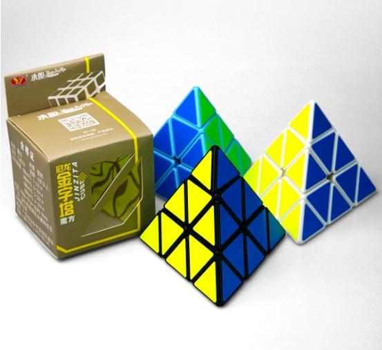 Yong jun Pyramid Shape Magic Cube Ultra-smooth Speed Magico Cubo Twist Puzzle DIY Educational Toy for Children Kids 3 Colors