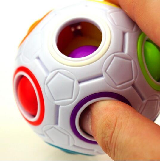 Rainbow Ball Magic Cube Speed Football Fun Creative Spherical Puzzles Kids Educational Learning Toys Games for Children Adult Gifts