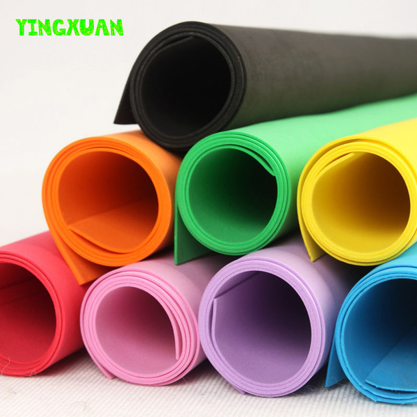 Paper lotus 50*50cm 2mm EVA Foam Sheet Cosplay White Black Green Pink Color Sponge Paper DIY handcraft Materials Colorful