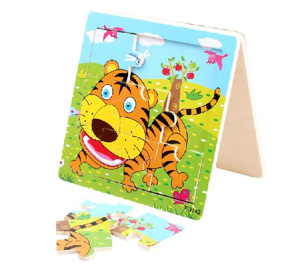 20/lot wooden puzzle animal jigsaw puzzle series children's toys puzzle educational toys