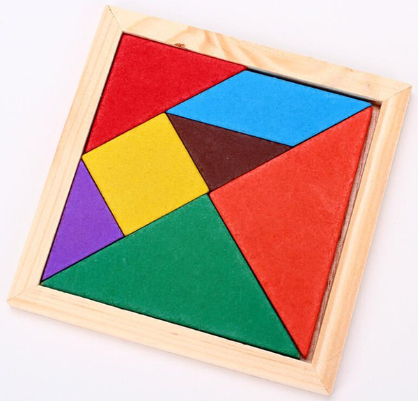 Children's wooden toys, colored puzzle blocks. Shape cognitive puzzle assembling toys