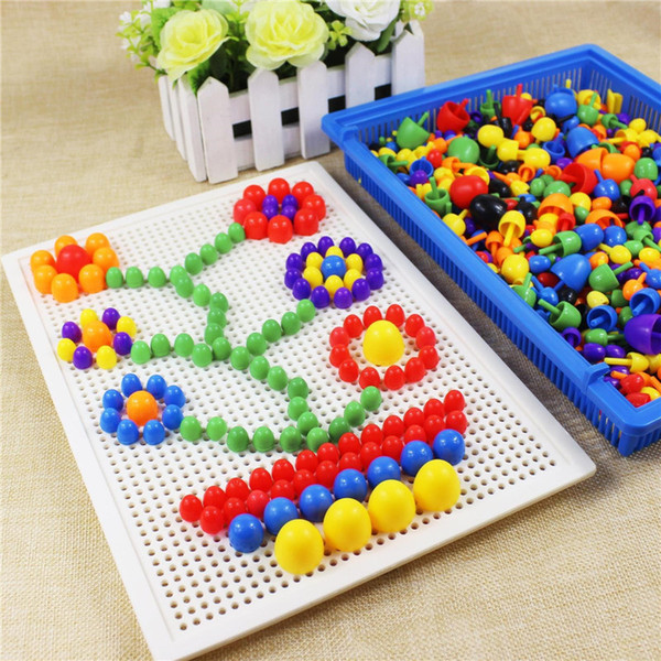 Mushroom Nail Kit Puzzle Toys 3D Mosaic Picture Puzzle 296pcs Kids Children Birthday Gifts brinquedos juguetes UNIQUE Toys