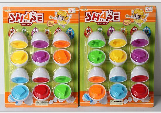 Promotion Wholesale 200pcs Mixed Shape Wise Pretend Puzzle Smart Eggs Baby Kid Learning Kitchen Toys Tool supper kids