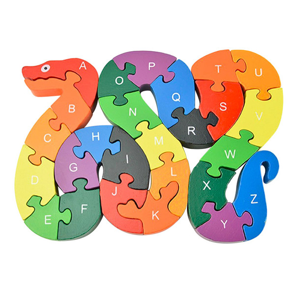 Wholesale-2016 new educational toys brain game kids winding snake wood toys wood kids 3d puzzle wood brinquedo madeira