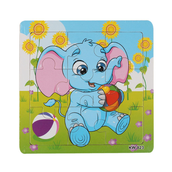 Free Shipping Wooden Elephant Jigsaw Toys For Kids Education And Learning Blocks Toys Educational Toy Christmas Gift