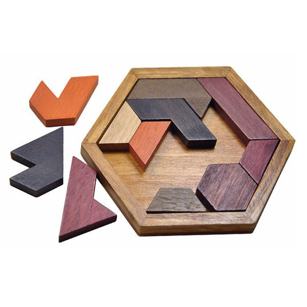 Kids Puzzles Wooden Toys Tangram / Jigsaw Board Wood Geometric Shape P Children Educational Toys