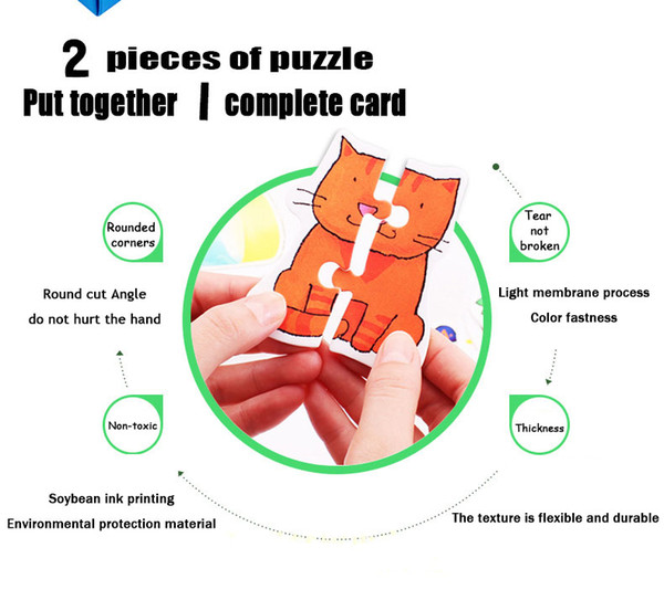 Children 1-3 years old paired puzzle early education toys 1-2-3 years old baby toys 72 pairs of puzzle funny games