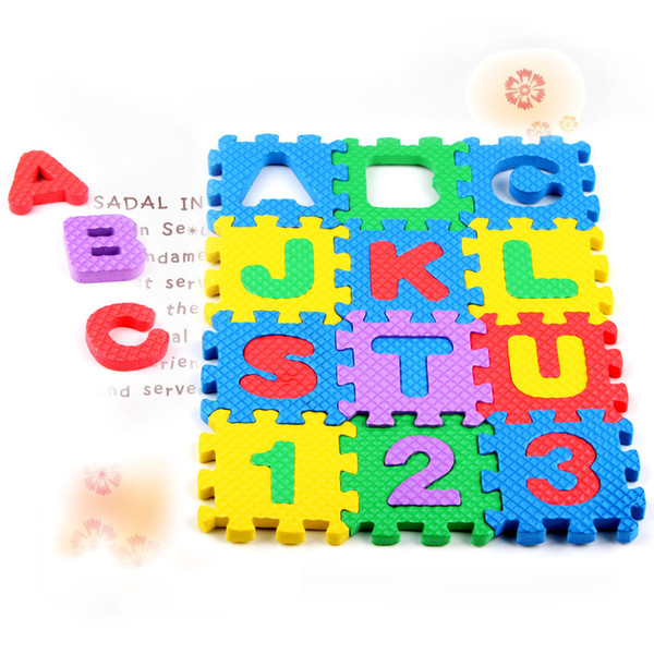 36pcs Foam Carpet Cartoon Letter Digital Puzzle Baby Crawling Mat