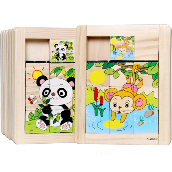 2018 New Wooden Puzzle Toys Baby Educational Training Toy Kids Gift Animal Puzzle For Infant Baby Lowest Price For freeshipping