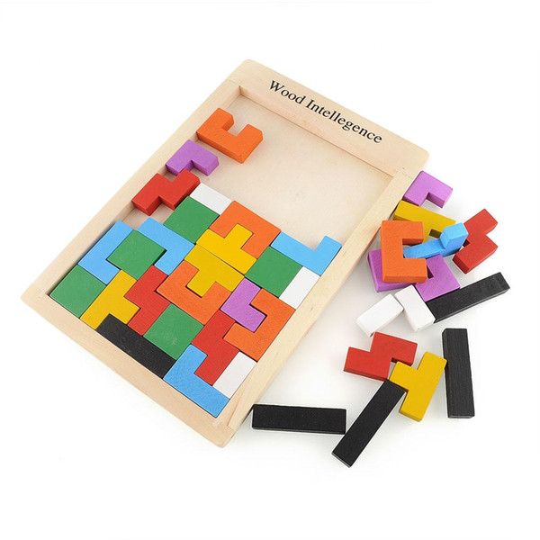 Colorful Tangram Puzzle Tetris Educational Intellectual Developmental Baby Toy