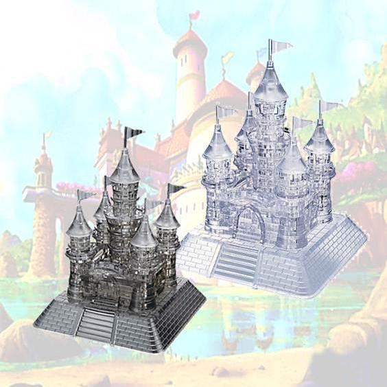 New Arrival 3D Crystal Puzzles Blocks Castle Educational Toys Christmas Kid's Present New Year Gift