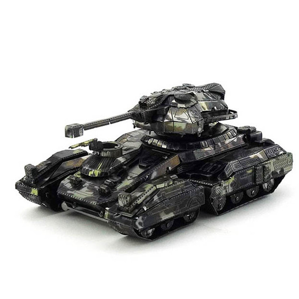 Various Styles Military Wind Colour Stereo Metal Mosaic DIY Assembly Model Creative Jigsaw Puzzle Mini Metal Camouflage Tank Car