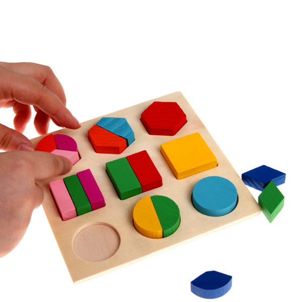 Baby Kids Wooden Board Puzzle Learning Educational Toy Geometry Puzzles Montessori Toys Wooden Puzzle Toys