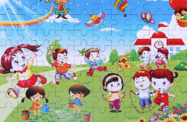 Cartoon Puzzle Toys Iron Box Package DIY Educational Jigsaw Puzzle for Kids Early Learning Montessori Toys 