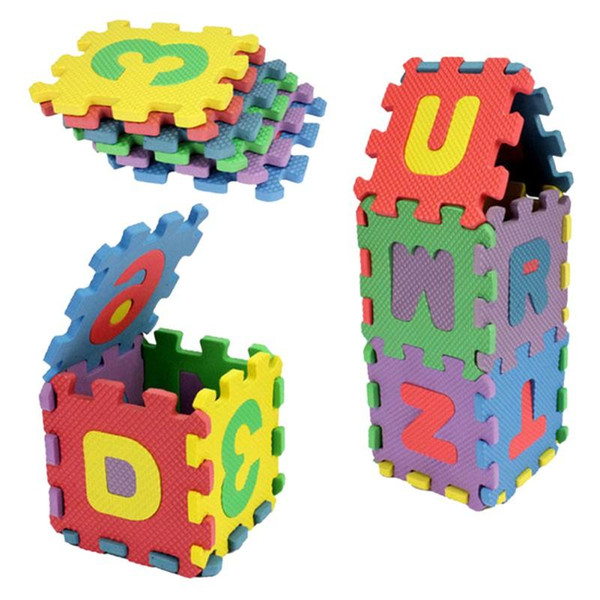 36 PCS=1Set Baby Kids Alphanumeric Educational Puzzle Infant Child Toy Gift Digital Alphabet Bubble Puzzle Mats oyfy