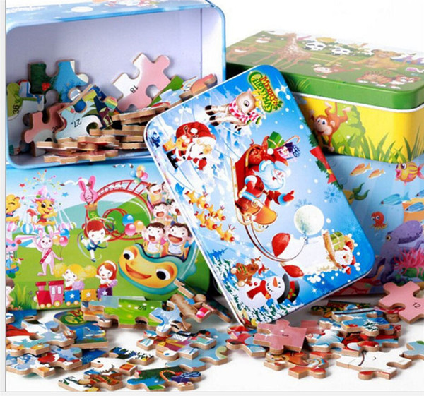 7 style 60 Pieces Children Games Puzzles Cartoon Creative Early Education Puzzles Toys Comics Muffled Heart Holiday gifts JC151