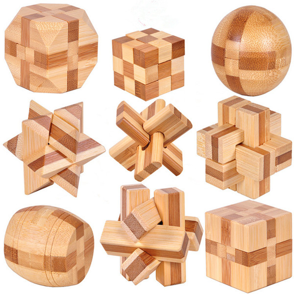 Kong Ming Luban Locks Old China Ancestral Locks Traditional Wooden Brain Teaser Puzzle Educational Toys Magic Cube