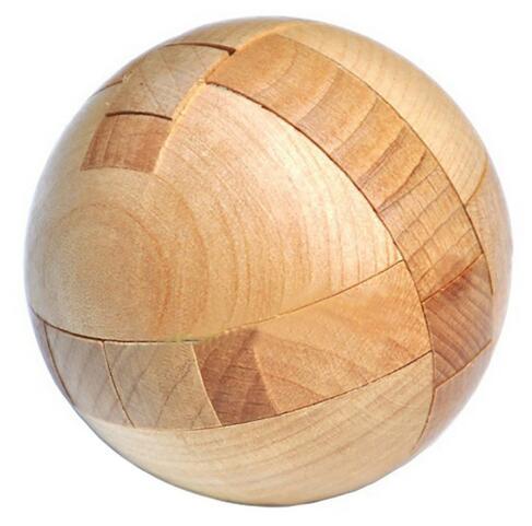 Wooden Puzzle Magic Ball Brain Teasers Toy Intelligence Game Sphere Puzzles For Adults/Kids