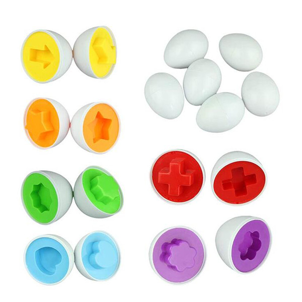 Essential 6 egg/set Learning Education toys Mixed Shape Wise Pretend Puzzle Smart Baby Kid Tool Toys For Children Lowest Price