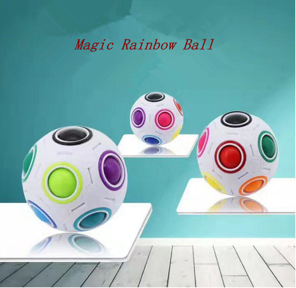 Rainbow Ball Magic Cube Speed Football Fun Creative Spherical Puzzles Kids Educational Learning Toy game for Children Adult Gifts