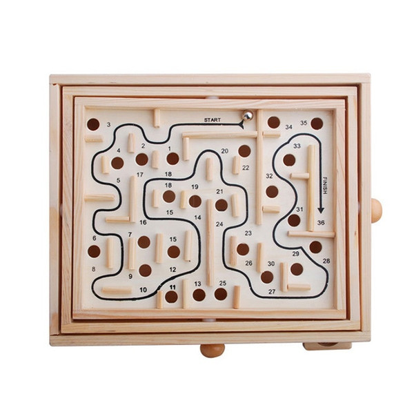 Wooden labyrinth Desktop Maze Game Adult Casual All Ages Children's Educational Toys Desktop Games Adult Casual