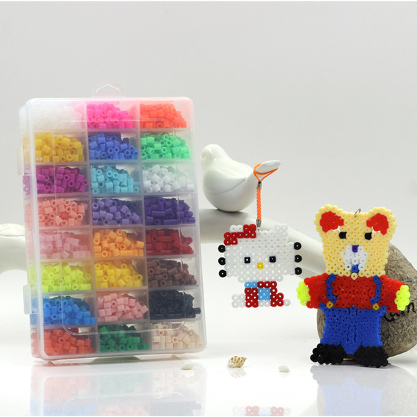 24 Color Perler Beads 5500pcs box set of 5mm Hama Beads for Children Educational jigsaw puzzle diy Toys Fuse Beads