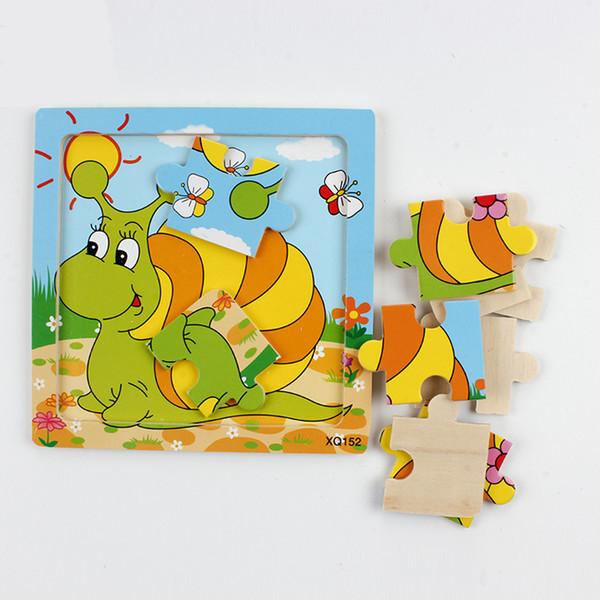 ift ideas for girlfriend Cute Cartoon Animal Wooden Puzzle Intelligence Kids Educational Baby Toys Gift Brain Teaser Children Tangram Sha...