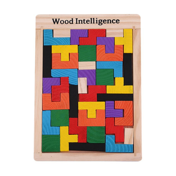 Colorful Wooden Tangram Brain Teaser Puzzle Toys Tetris Game Preschool Magination Intellectual Educational Kid Toy Gift