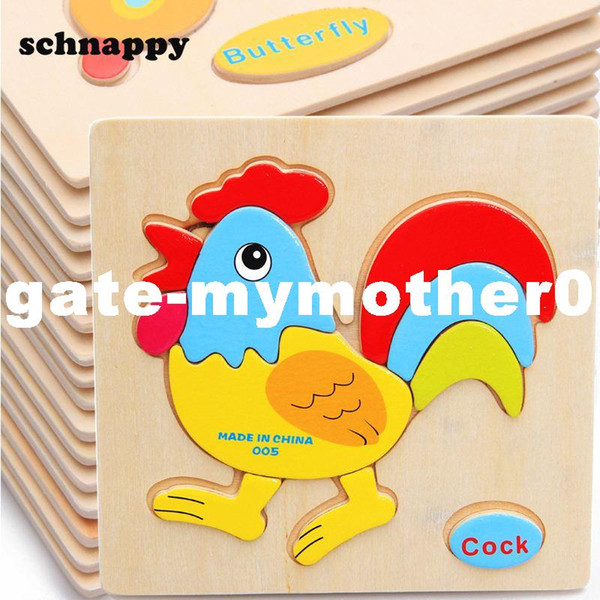 Kids Animals Wooden Puzzle Baby Educational Toys Games Picture Jigsaw Puzzles Toys For Children Gifts juguetes educativos