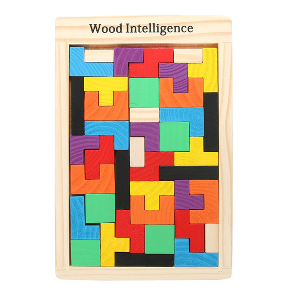 Wooden Tangram Brain Teaser Puzzle Toys Tetris Game Preschool Magination Intellectual Educational Kid Jigsaw Toy Gift